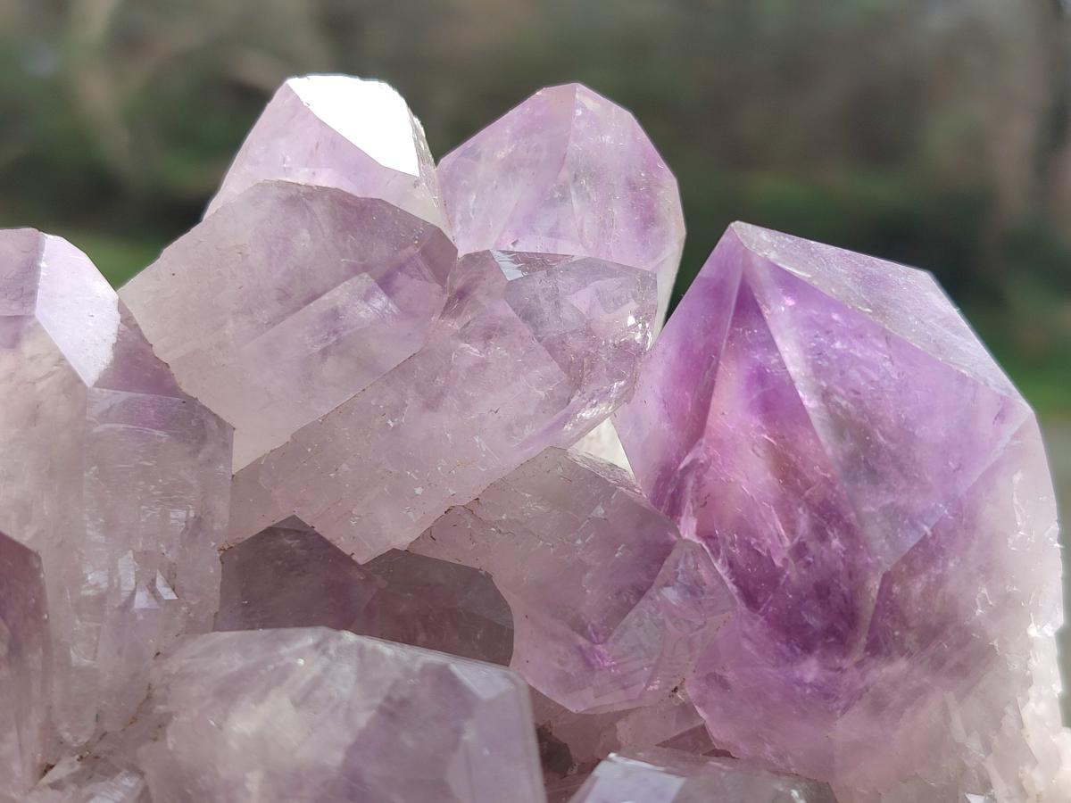Natural Jacaranda Amethyst Clusters x 2 From Mumbwa, Zambia - Toprock Gemstones and Minerals 