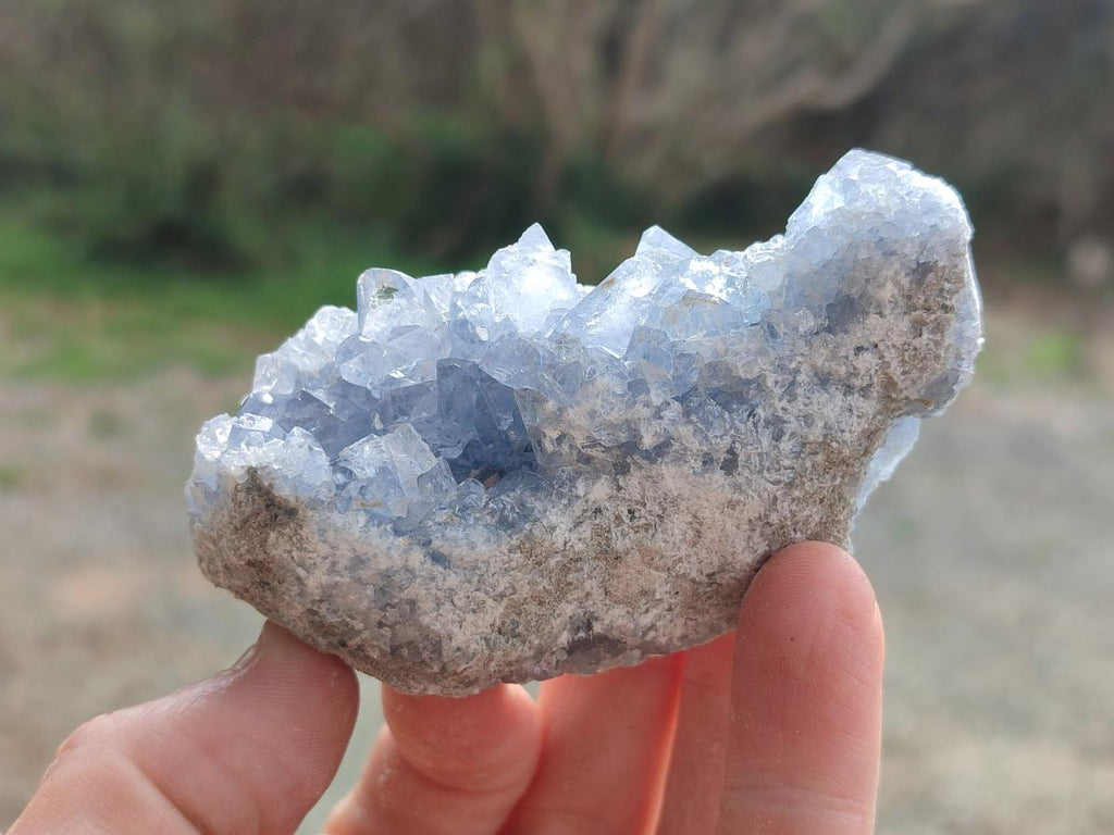 Natural Blue Celestite Specimens x 8 From Sakoany, Madagascar - Toprock Gemstones and Minerals 
