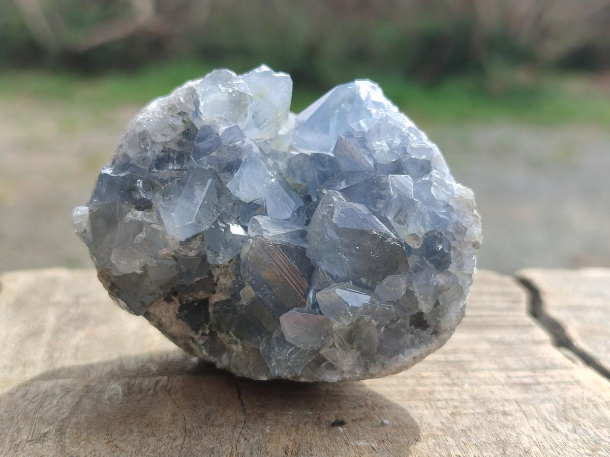 Natural Blue Celestite Specimens x 8 From Sakoany, Madagascar - Toprock Gemstones and Minerals 