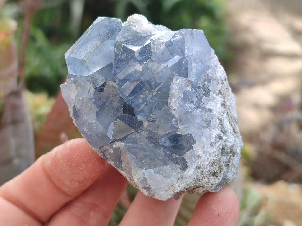 Natural Blue Celestite Specimens x 8 From Sakoany, Madagascar - Toprock Gemstones and Minerals 