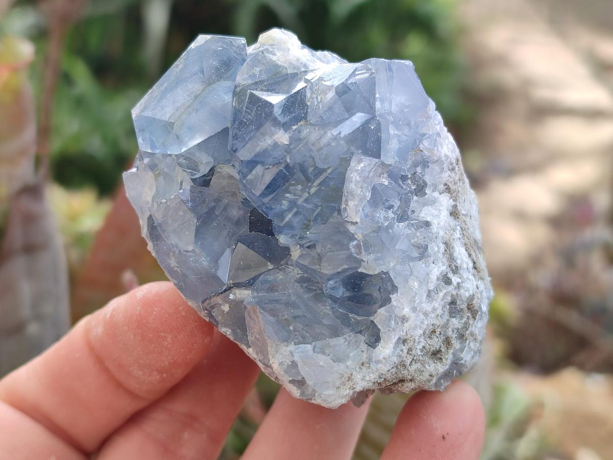 Natural Blue Celestite Specimens x 8 From Sakoany, Madagascar - Toprock Gemstones and Minerals 