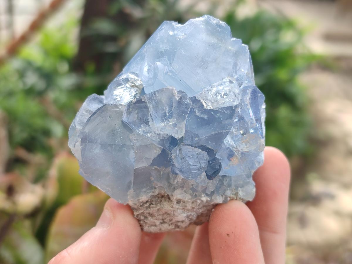 Natural Blue Celestite Specimens x 8 From Sakoany, Madagascar - Toprock Gemstones and Minerals 