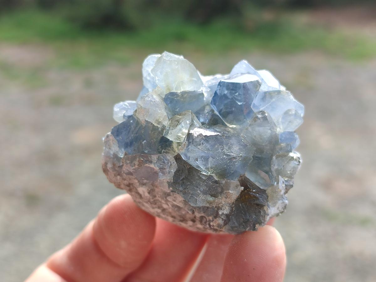 Natural Blue Celestite Specimens x 8 From Sakoany, Madagascar - Toprock Gemstones and Minerals 