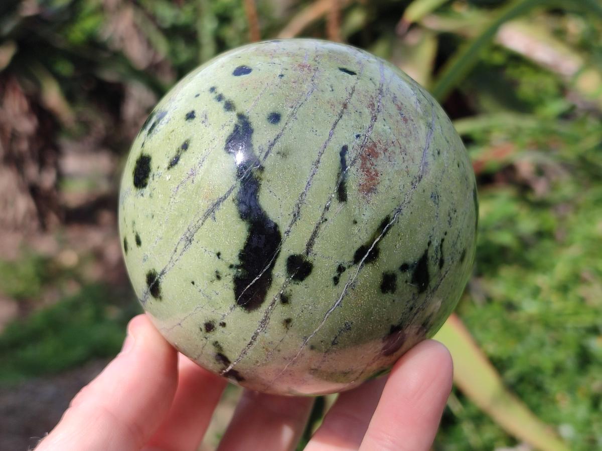 Polished Leopard Stone Spheres x 2 From Zimbabwe - Toprock Gemstones and Minerals 