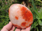 Polished and Natural Carnelian Agate Gemstone Standing Display Pieces x 3 From Madagascar - Toprock Gemstones and Minerals 