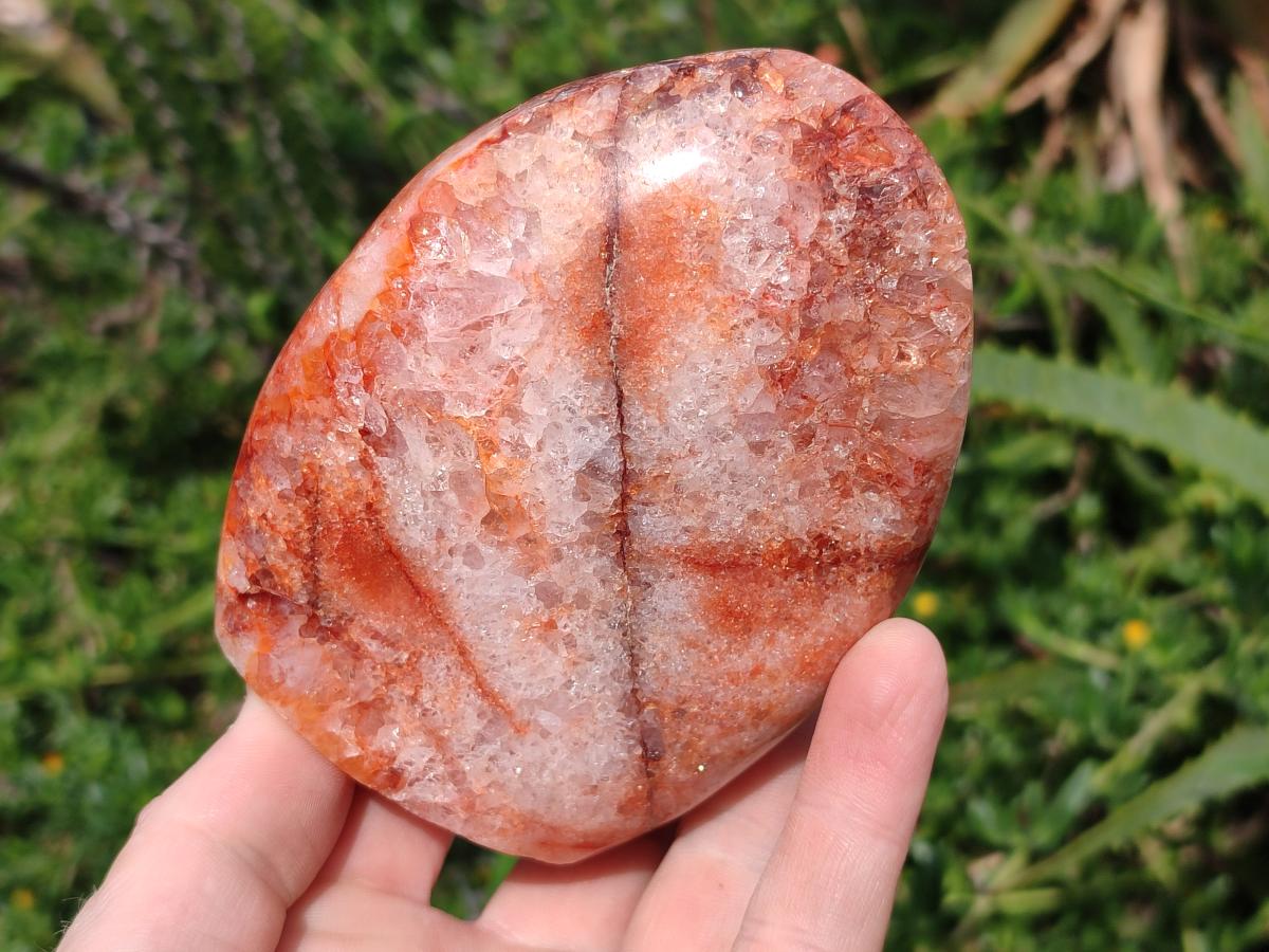 Polished and Natural Carnelian Agate Gemstone Standing Display Pieces x 3 From Madagascar - Toprock Gemstones and Minerals 