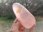 Polished Gemmy Rose Quartz Standing Display Pieces x 3 From Madagascar - Toprock Gemstones and Minerals 