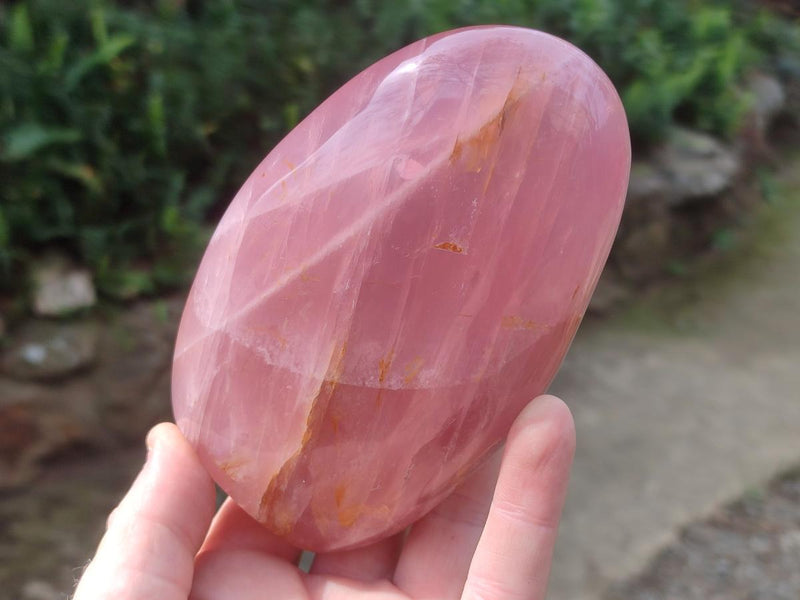 Polished Gemmy Rose Quartz Standing Display Pieces x 3 From Madagascar - Toprock Gemstones and Minerals 