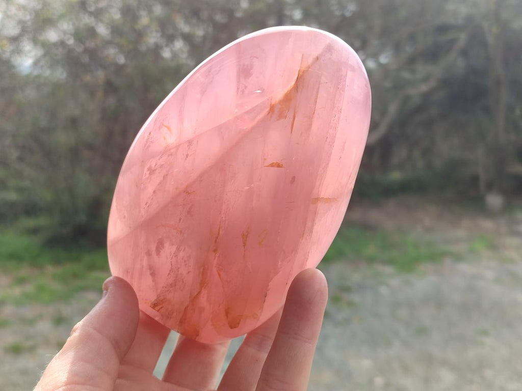 Polished Gemmy Rose Quartz Standing Display Pieces x 3 From Madagascar - Toprock Gemstones and Minerals 