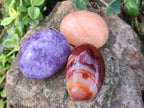 Polished Mix of Multi Mineral Galets x 24 From Madagascar - Toprock Gemstones and Minerals 