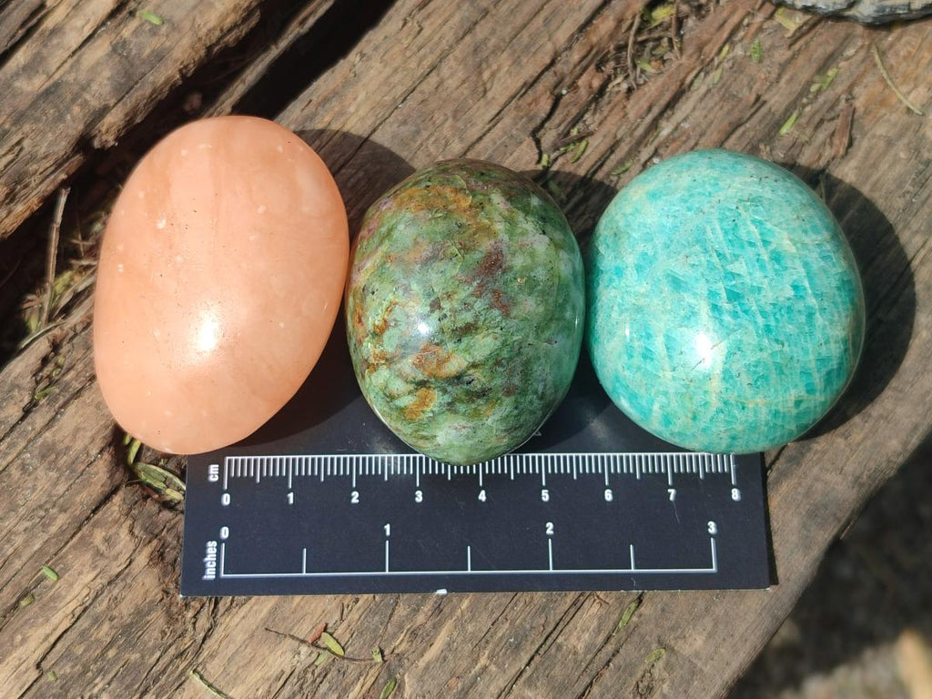 Polished Mix of Multi Mineral Galets x 24 From Madagascar - Toprock Gemstones and Minerals 