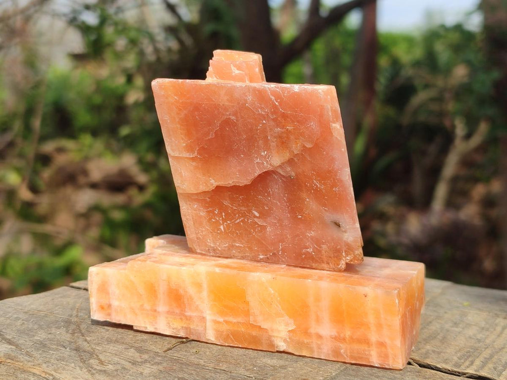Natural Rhombohedral Sunset Orange Calcite Specimens x 12 From Spitzkop, Namibia - Toprock Gemstones and Minerals 