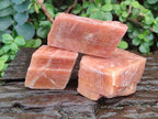 Natural Rhombohedral Sunset Orange Calcite Specimens x 12 From Spitzkop, Namibia - Toprock Gemstones and Minerals 