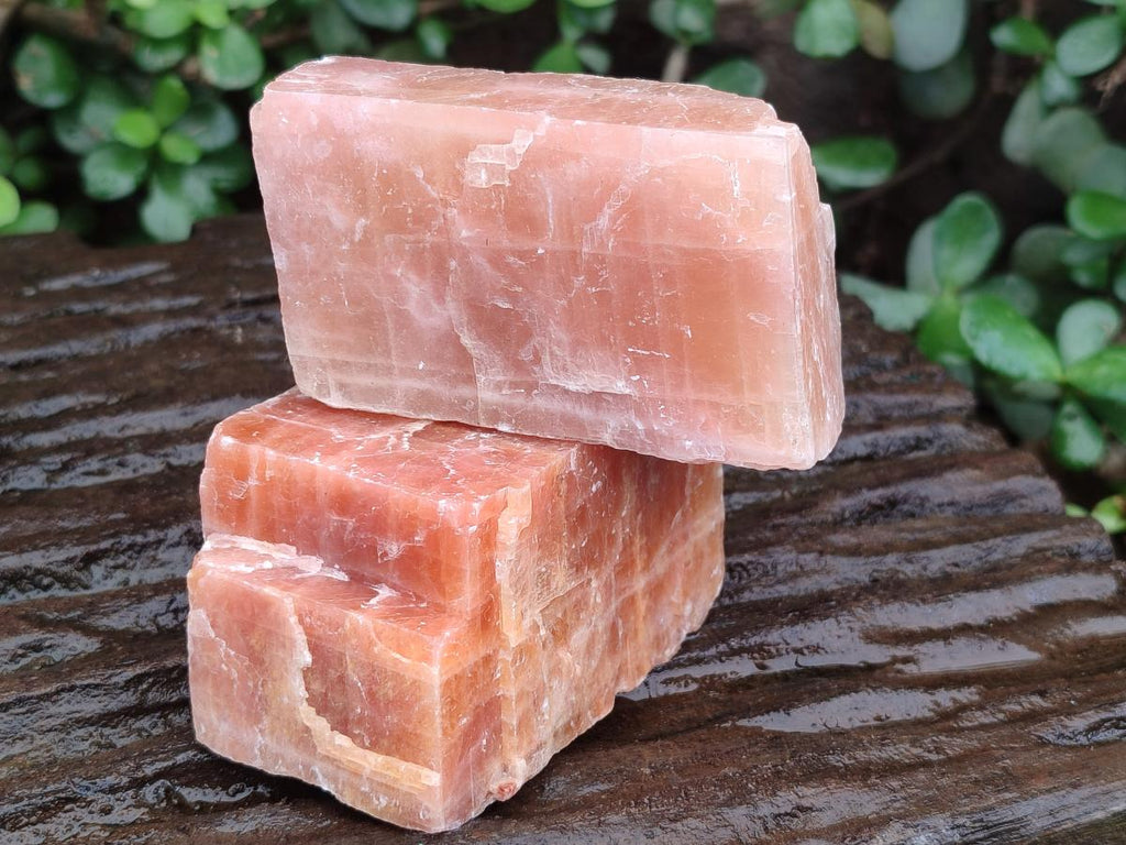 Natural Rhombohedral Sunset Orange Calcite Specimens x 12 From Spitzkop, Namibia - Toprock Gemstones and Minerals 