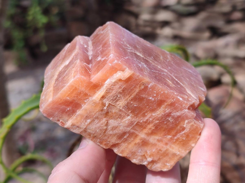 Natural Rhombohedral Sunset Orange Calcite Specimens x 12 From Spitzkop, Namibia - Toprock Gemstones and Minerals 