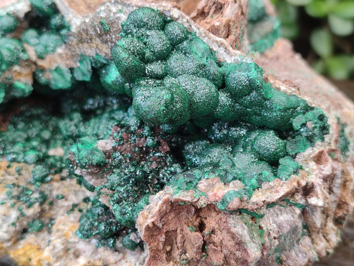 Natural Large Ball Malachite Specimen with Quartz on Dolomite x 1 From Mindingi Mine, Kambove, Congo - Toprock Gemstones and Minerals 
