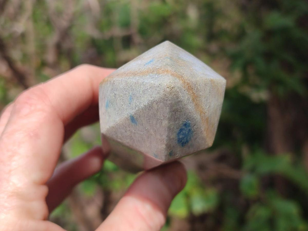 Polished Blue Spotted Spinel in Quartz Display Crystals x 3 From Madagascar - Toprock Gemstones and Minerals 
