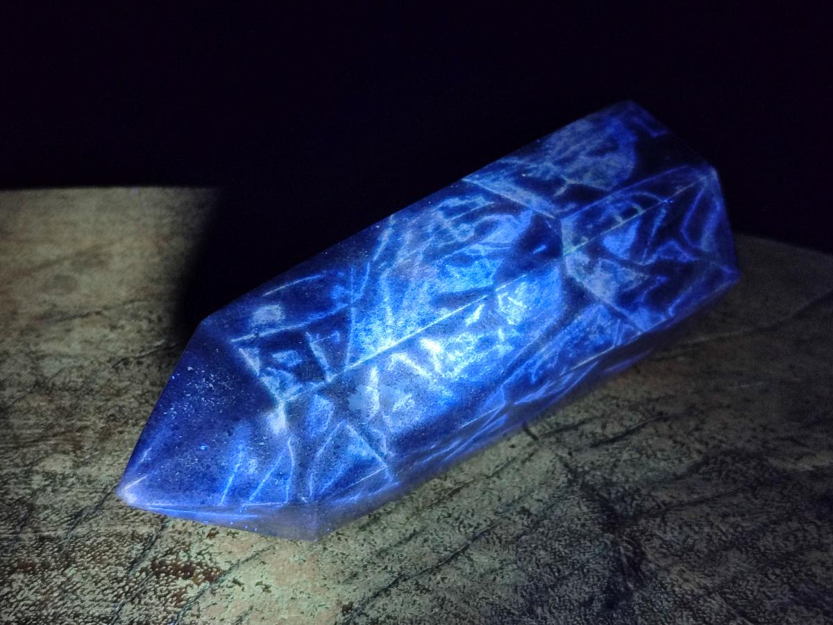 Polished Blue Spotted Spinel in Quartz Display Crystals x 3 From Madagascar - Toprock Gemstones and Minerals 