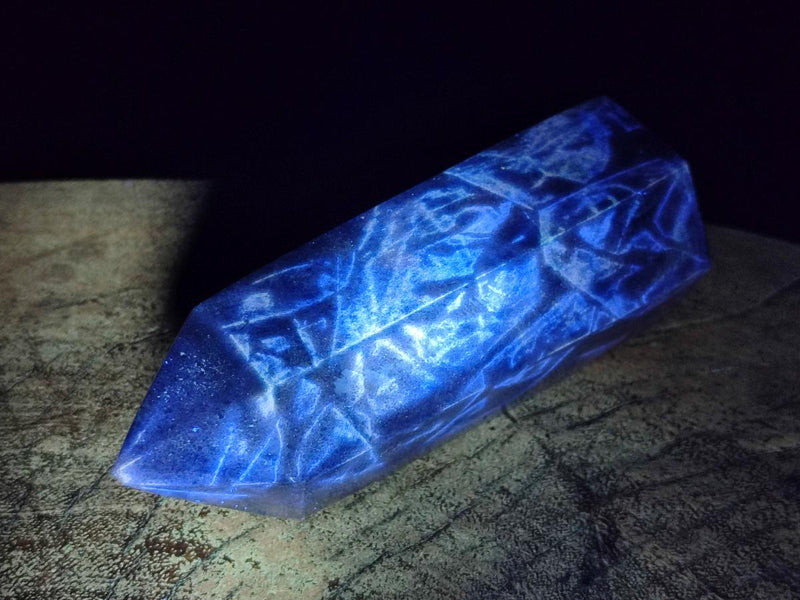 Polished Blue Spotted Spinel in Quartz Display Crystals x 3 From Madagascar - Toprock Gemstones and Minerals 