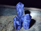 Polished Blue Spotted Spinel in Quartz Display Crystals x 3 From Madagascar - Toprock Gemstones and Minerals 