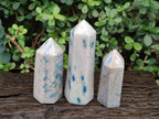 Polished Blue Spotted Spinel in Quartz Display Crystals x 3 From Madagascar - Toprock Gemstones and Minerals 