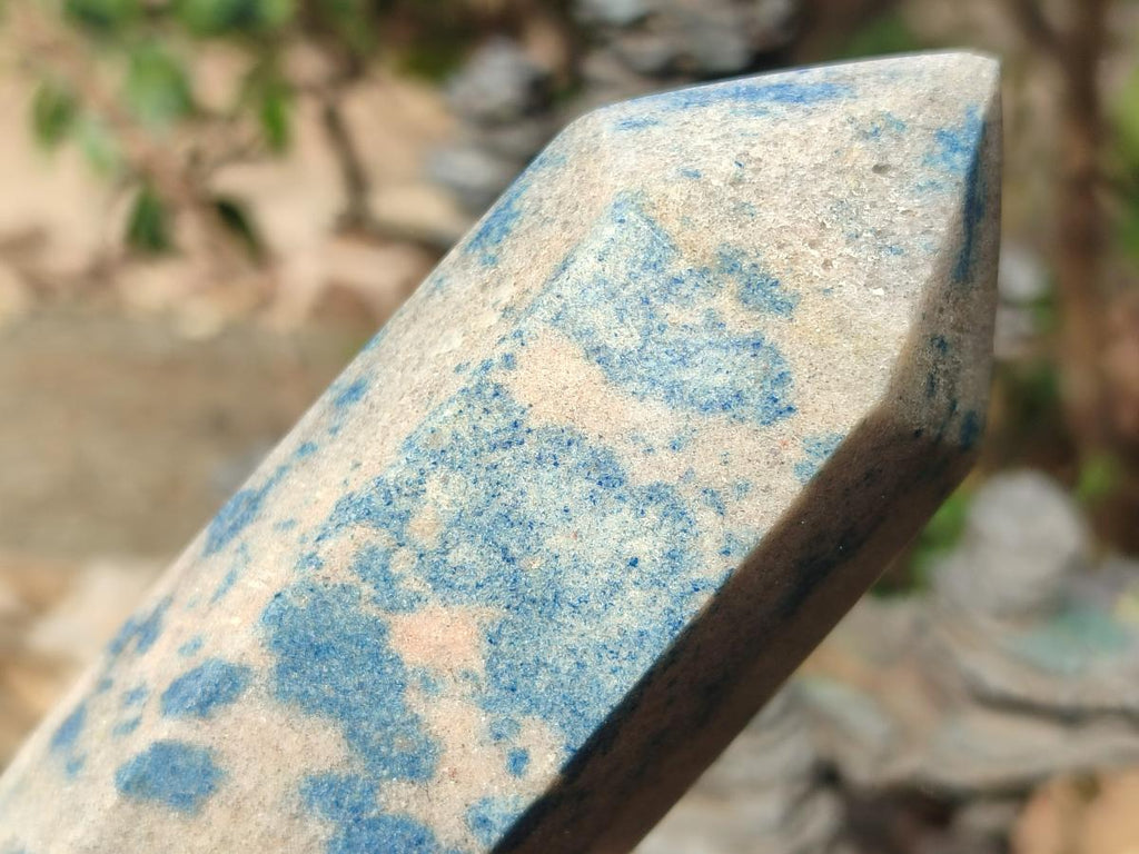 Polished Blue Spotted Spinel in Quartz Display Crystals x 3 From Madagascar - Toprock Gemstones and Minerals 
