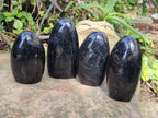 Polished Black Tourmaline Standing Display Pieces x 4 From Madagascar - Toprock Gemstones and Minerals 