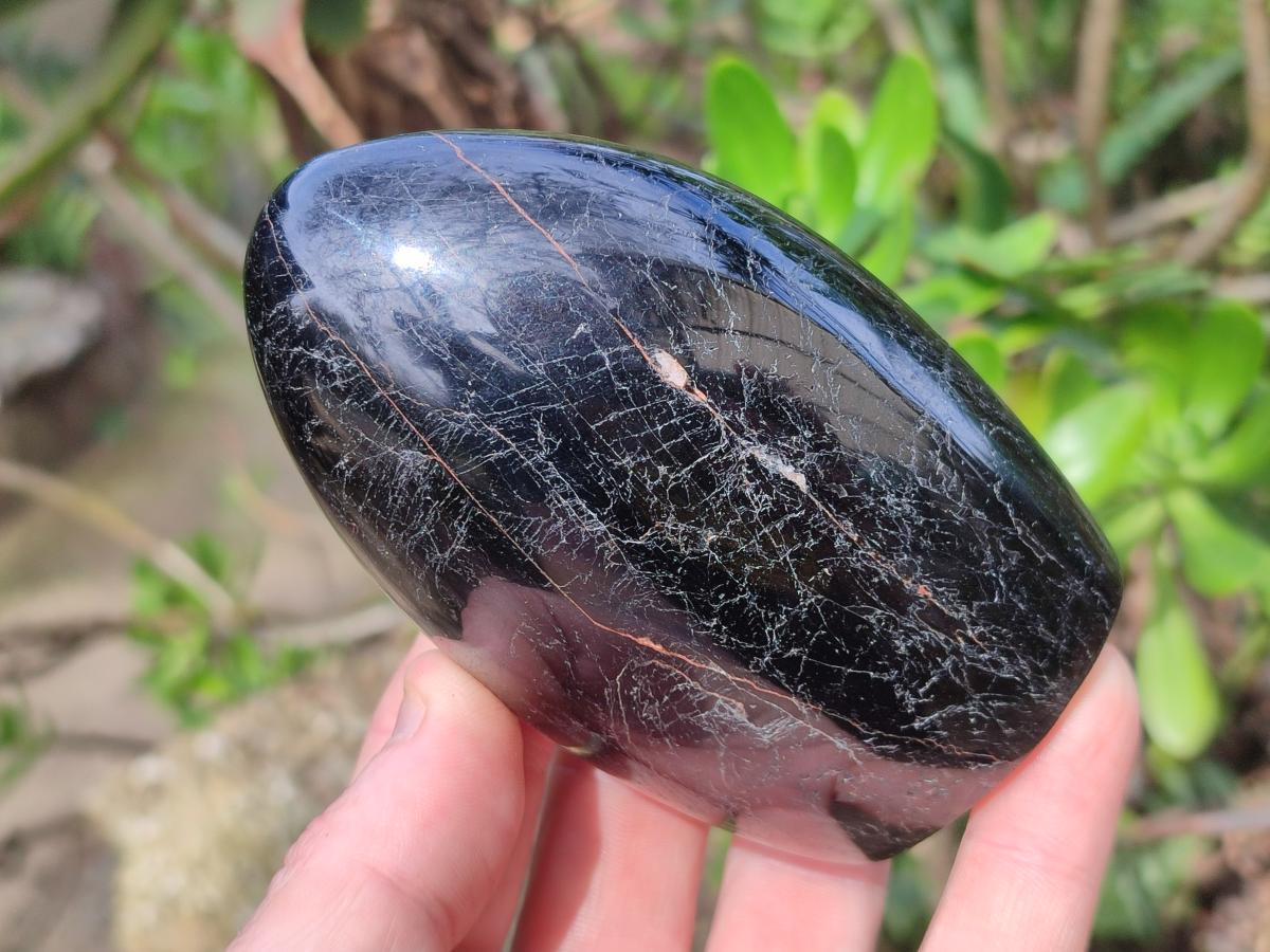 Polished Black Tourmaline Standing Display Pieces x 4 From Madagascar - Toprock Gemstones and Minerals 