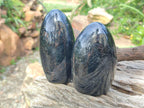 Polished Black Tourmaline Standing Display Pieces x 4 From Madagascar - Toprock Gemstones and Minerals 