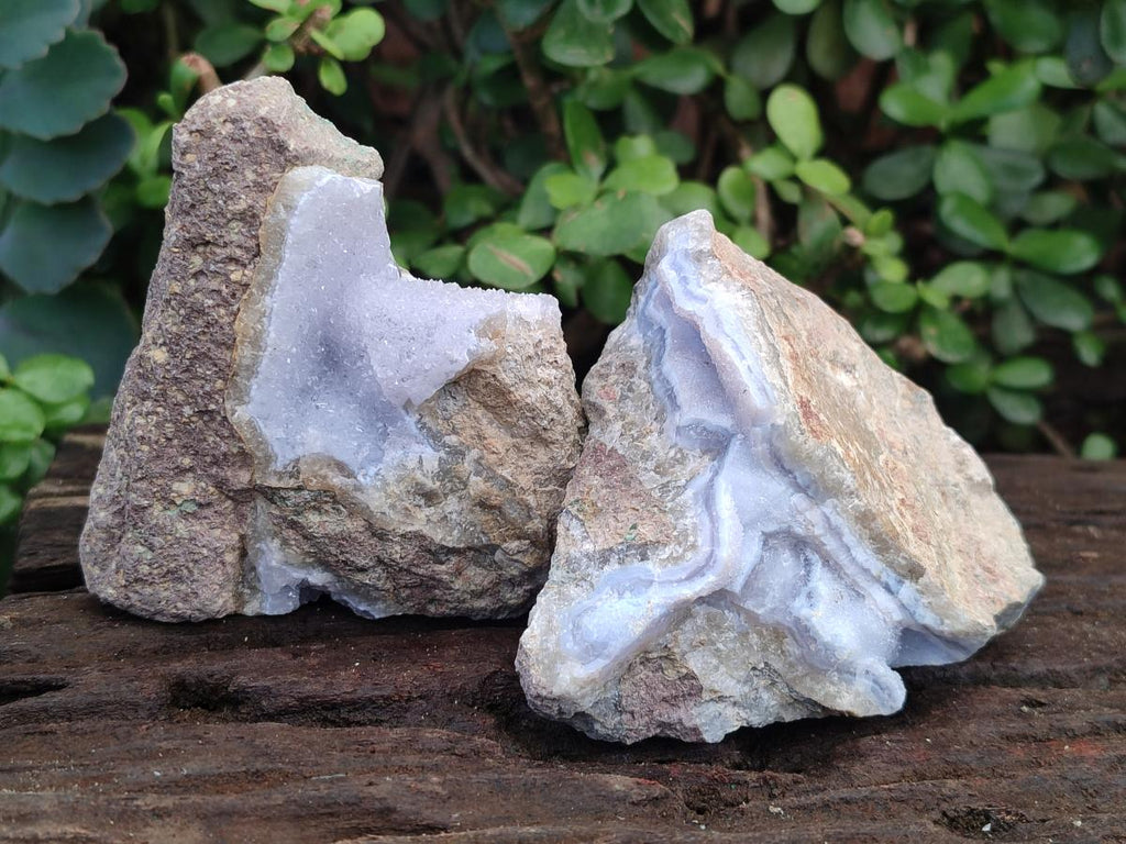 Natural Blue Lace Agate Specimens x 16 From Nsanje, Malawi - Toprock Gemstones and Minerals 