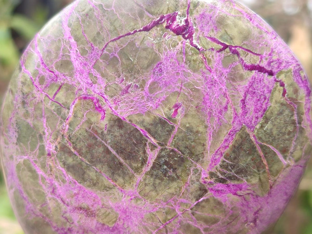 Polished Stichtite Free Form and Standing Display Pieces x 3 From Barberton, South Africa - Toprock Gemstones and Minerals 