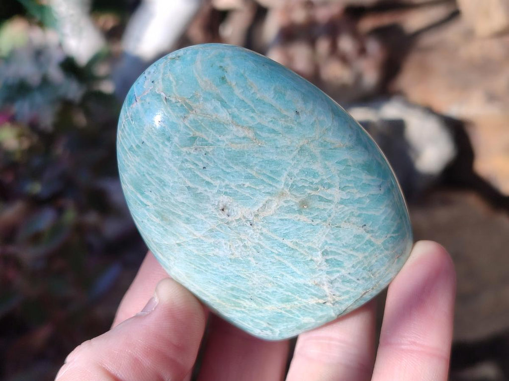 Polished Amazonite Standing Display Pieces x 12 From Madagascar - Toprock Gemstones and Minerals 