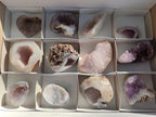 Polished and Natural Mix of Amethyst Centered Agate Pieces x 12 From Maintirano, Madagascar - Toprock Gemstones and Minerals 