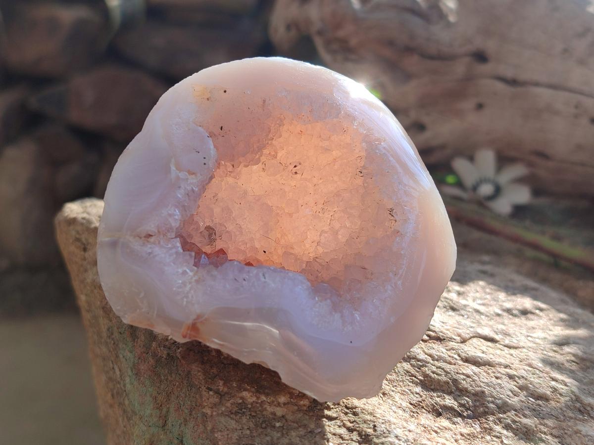 Polished and Natural Mix of Amethyst Centered Agate Pieces x 12 From Maintirano, Madagascar - Toprock Gemstones and Minerals 