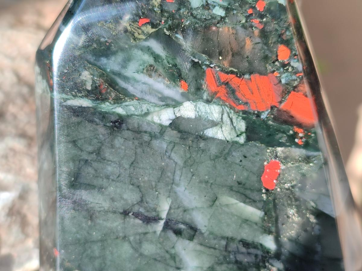 Polished Bloodstone Display Crystals x 3 From Swaziland - Toprock Gemstones and Minerals 