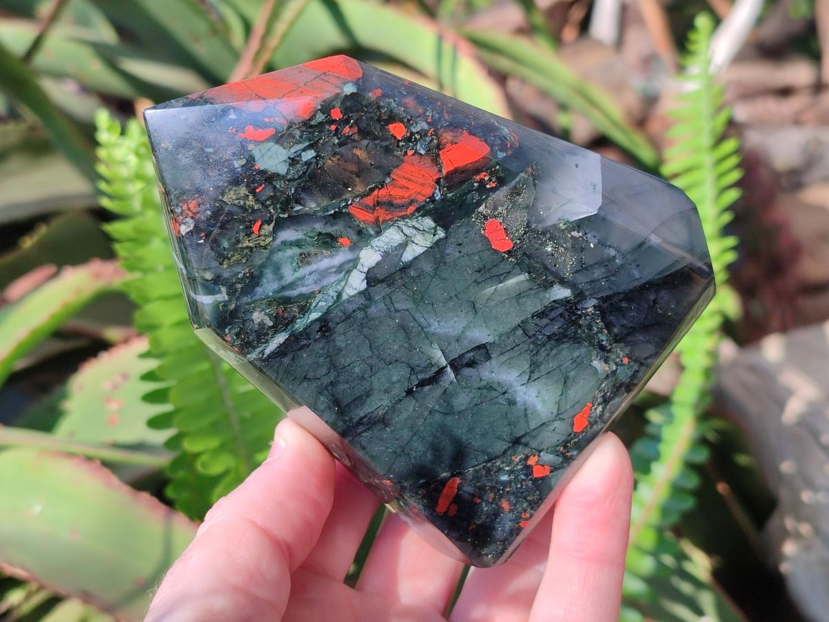 Polished Bloodstone Display Crystals x 3 From Swaziland - Toprock Gemstones and Minerals 