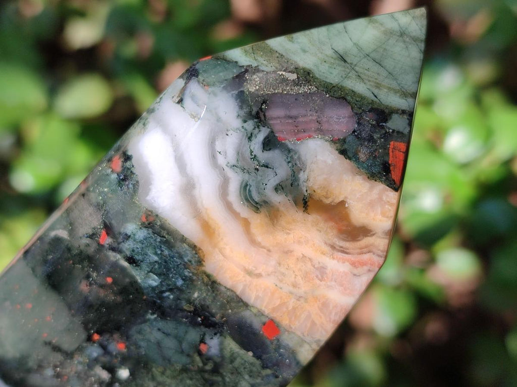 Polished Bloodstone Display Crystals x 3 From Swaziland - Toprock Gemstones and Minerals 