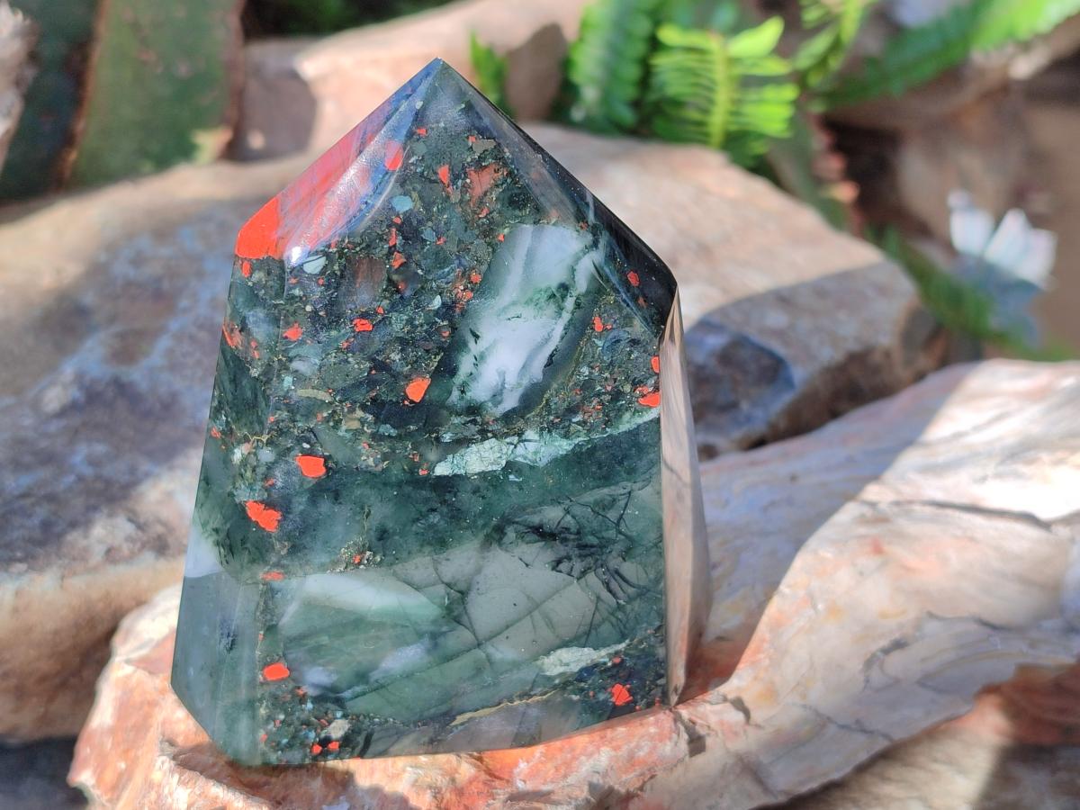 Polished Bloodstone Display Crystals x 3 From Swaziland - Toprock Gemstones and Minerals 