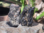 Natural Schorl Black Tourmaline Crystal Specimens x 12 From Erongo, Namibia - Toprock Gemstones and Minerals 