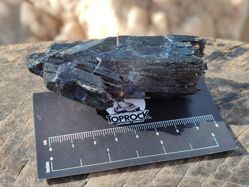 Natural Schorl Black Tourmaline Crystal Specimens x 12 From Erongo, Namibia - Toprock Gemstones and Minerals 