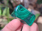 Polished Flower Banded Malachite Free Forms x 20 From Congo - Toprock Gemstones and Minerals 