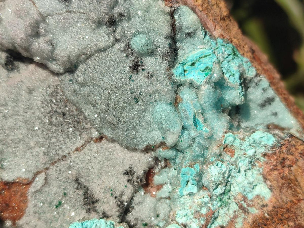 Natural Large Drusy Coated Chrysocolla Specimen on Dolomite x 1 From Lupoto Mine, Congo - Toprock Gemstones and Minerals 