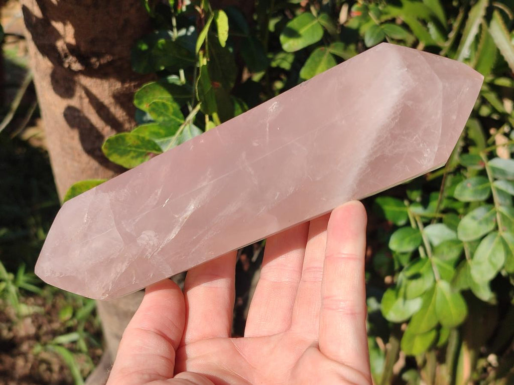 Polished Double Terminated Gemmy Rose Quartz Crystals x 3 From Madagascar - Toprock Gemstones and Minerals 