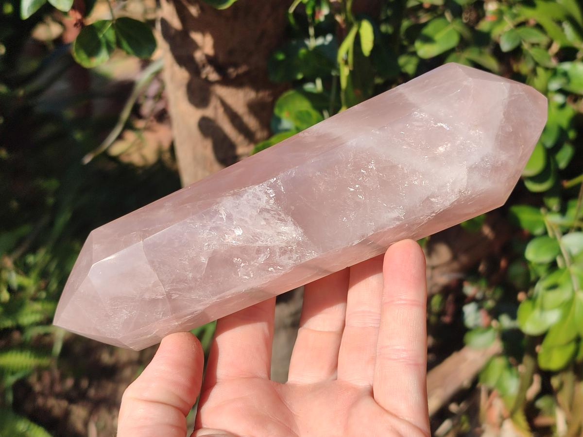 Polished Double Terminated Gemmy Rose Quartz Crystals x 3 From Madagascar - Toprock Gemstones and Minerals 