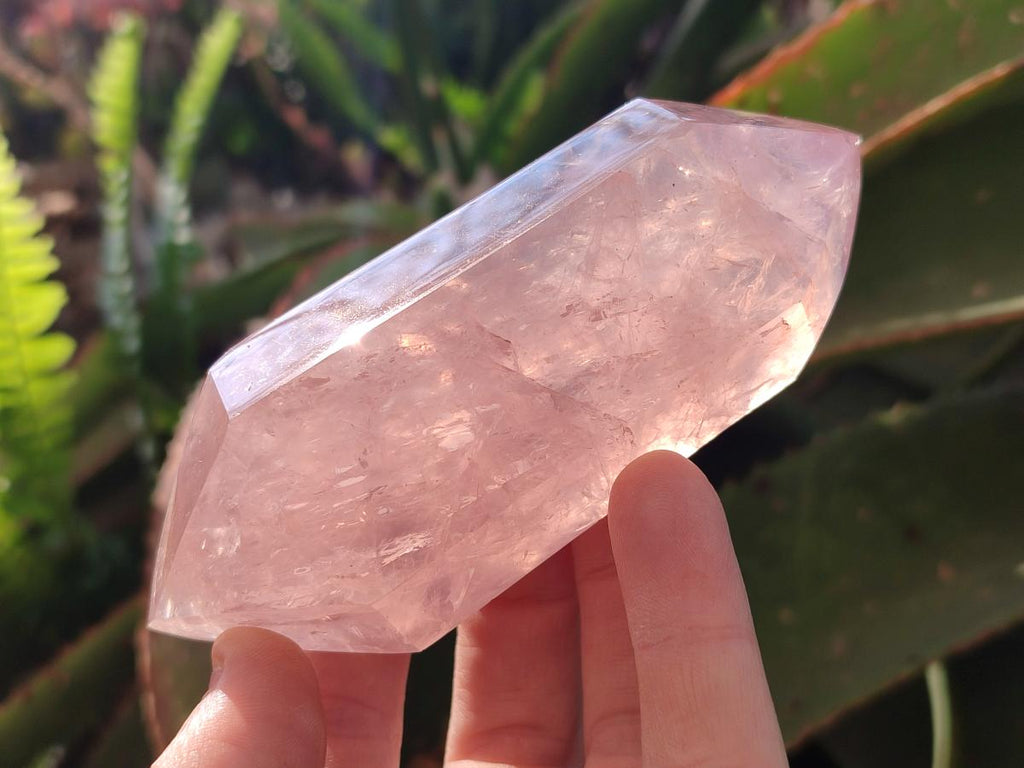 Polished Double Terminated Gemmy Rose Quartz Crystals x 3 From Madagascar - Toprock Gemstones and Minerals 
