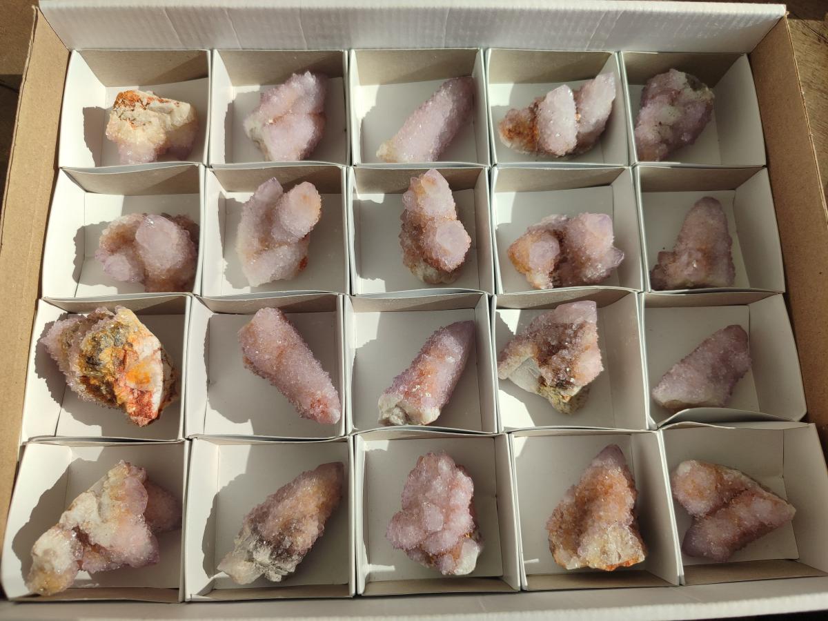 Natural Lilac Spirit Amethyst Crystals x 20 From Boekenhouthoek, South Africa - Toprock Gemstones and Minerals 