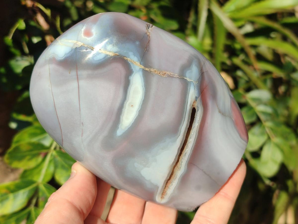 Polished and Natural Shashe River Agate Standing Display Pieces x 3 From Shashe River, Zimbabwe - Toprock Gemstones and Minerals 
