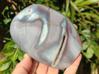 Polished and Natural Shashe River Agate Standing Display Pieces x 3 From Shashe River, Zimbabwe - Toprock Gemstones and Minerals 