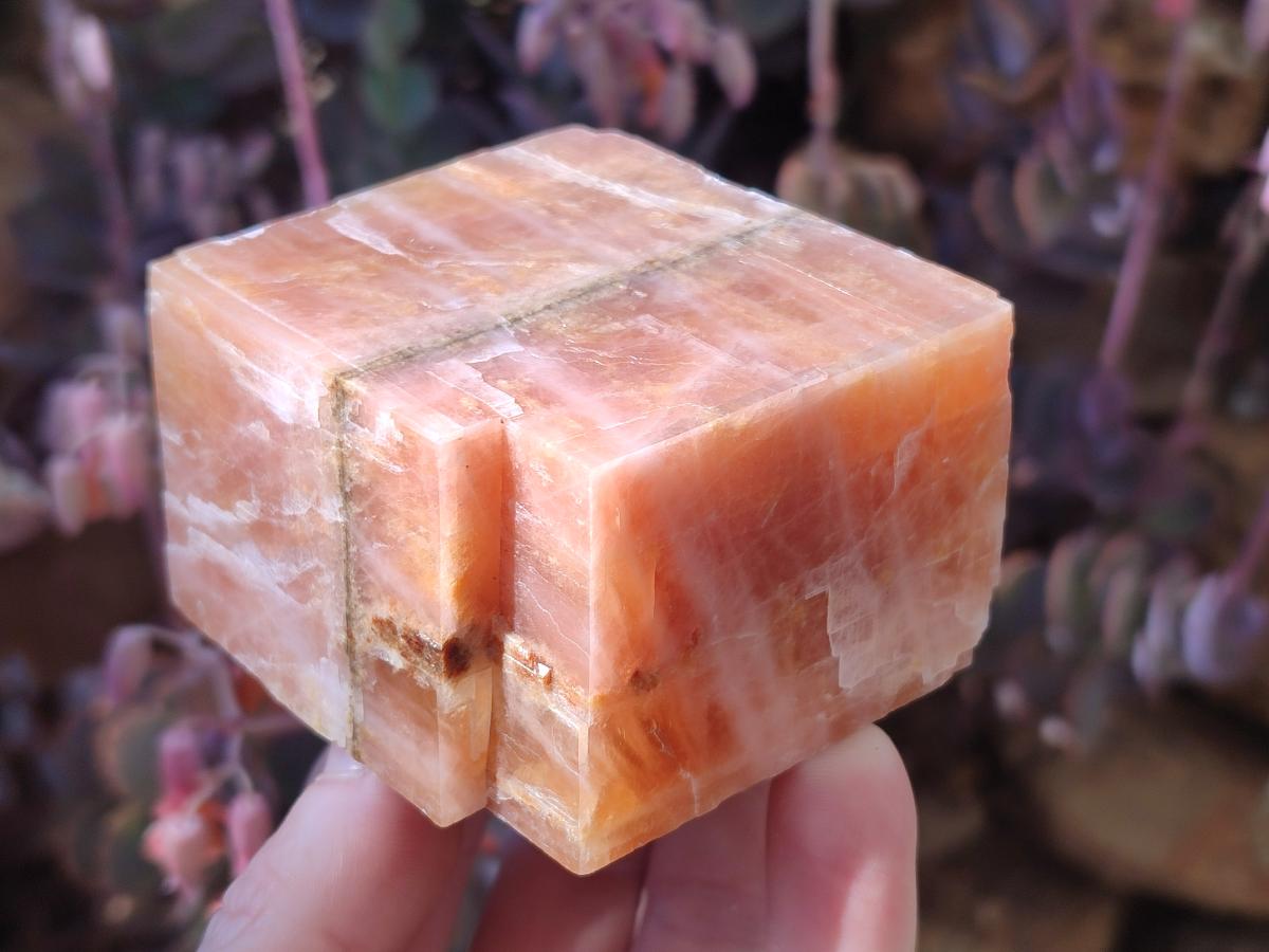 Natural Rhombohedral Sunset Orange Calcite Specimens x 12 From Spitzkop, Namibia - Toprock Gemstones and Minerals 