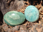 Polished Amazonite Palm Stones x 24 From Madagascar - Toprock Gemstones and Minerals 